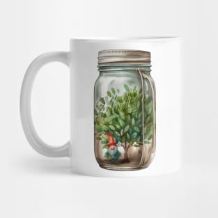 Whimsical Gnome Under Tree in Jar Mug